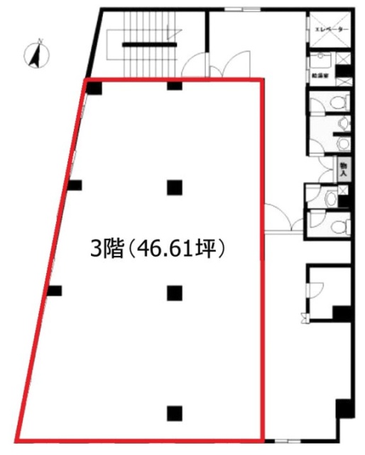 一番街山商ビル3F 間取り図