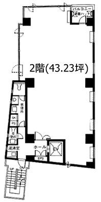 日本橋ノースプレイス2F 間取り図