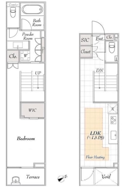 LUMIEC suite EBISU103 間取り図