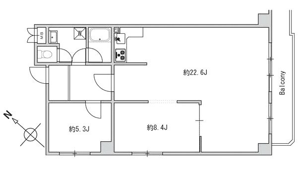 パレスKY202 間取り図