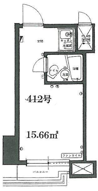 新宿ダイカンプラザA館412 間取り図