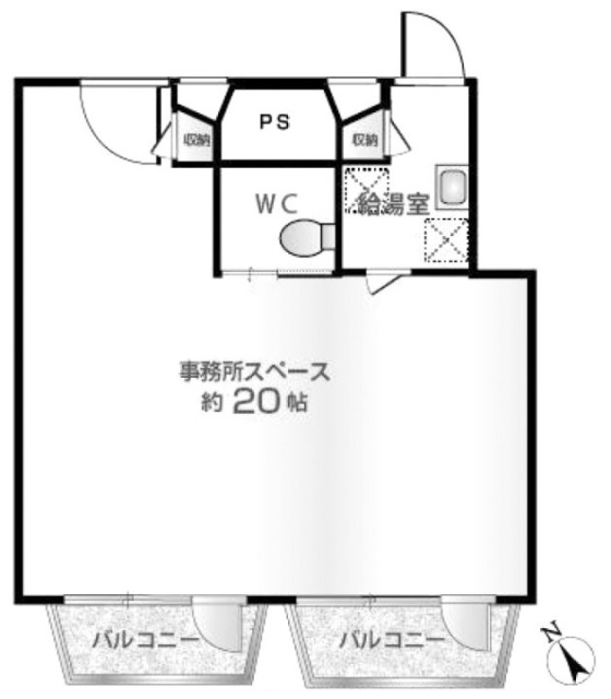 六本木シローマンション5F 間取り図