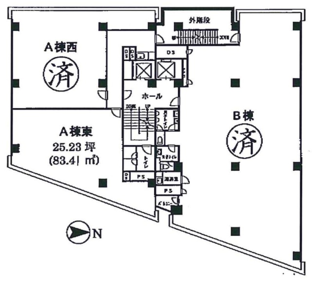 東照ビルA棟東 間取り図