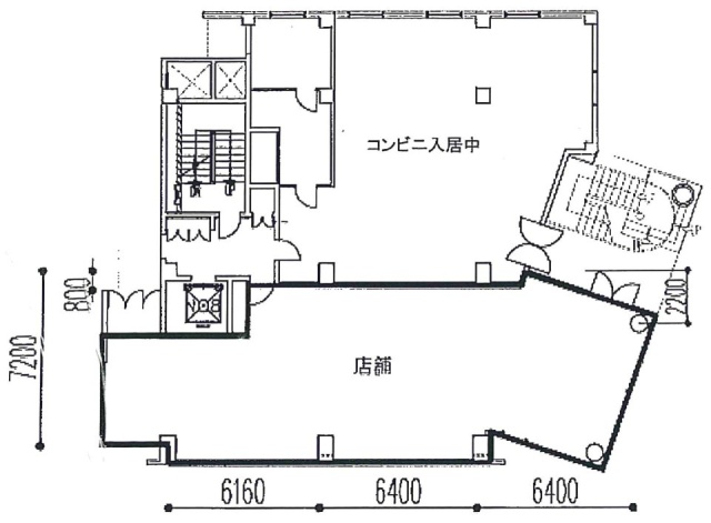 ピアシティ芝浦店舗棟ビル1F 間取り図