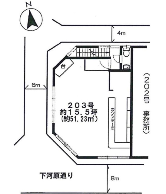 中河原ストアービル203 間取り図