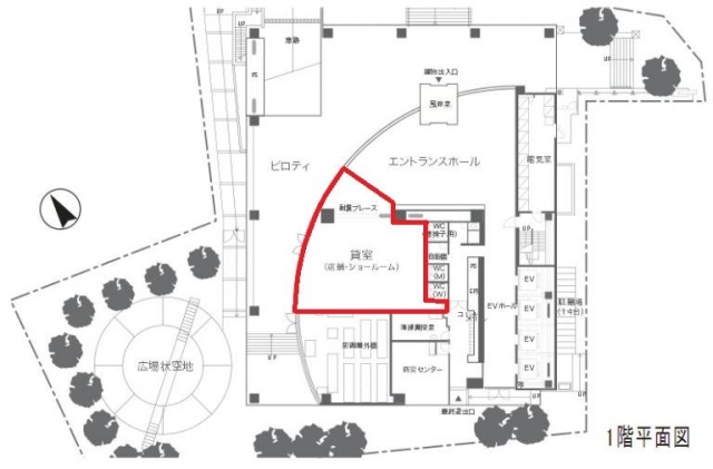 渋谷ファーストプレイス1F 間取り図