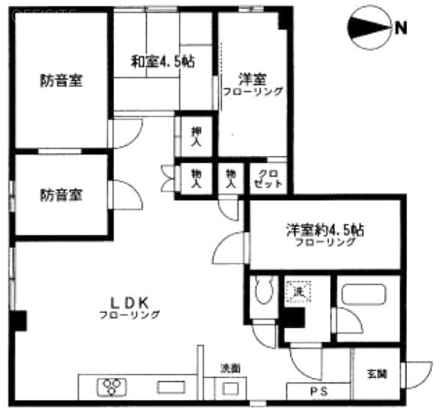 立山ビル401 間取り図