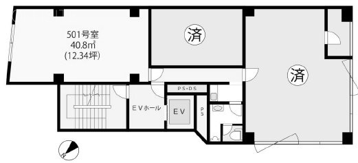 八ツ橋ビル501 間取り図