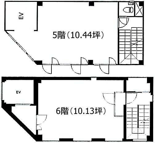 シューマンビル5F~6F 間取り図