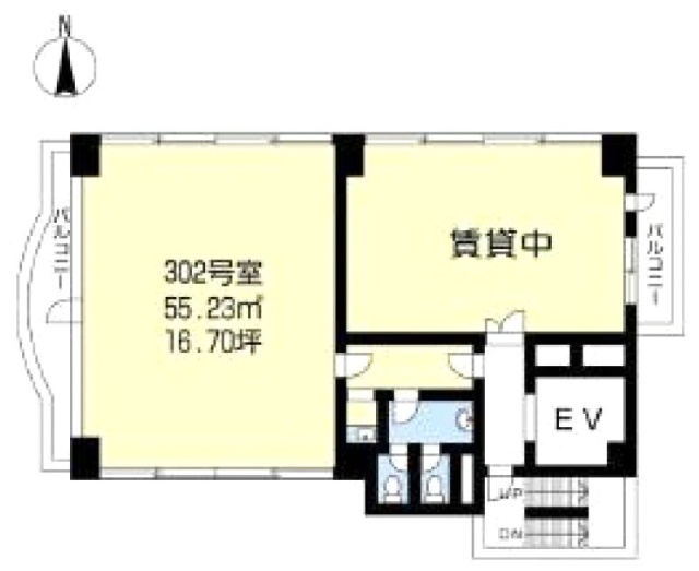 新宿山吹町ビル302 間取り図