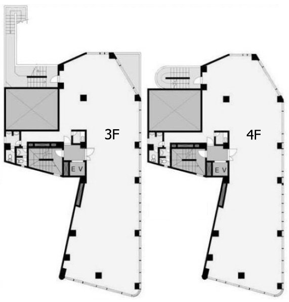 正進社ホールディングスビル3-4F 間取り図