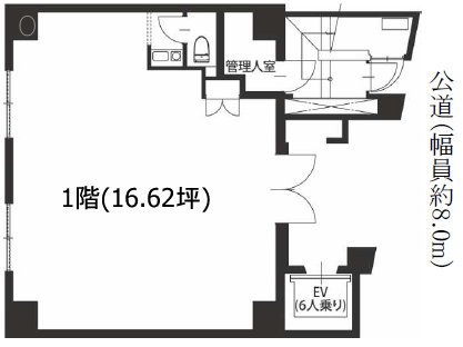 AS ONE 日本橋 East1F 間取り図