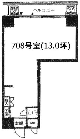 ビラカーサ五番町708 間取り図