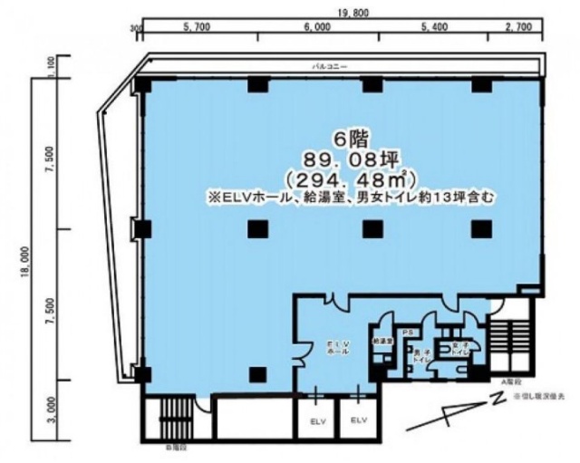 八丁堀FRONT6F 間取り図