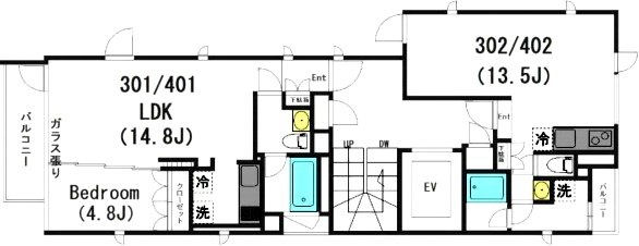 原宿UENOビル401 間取り図