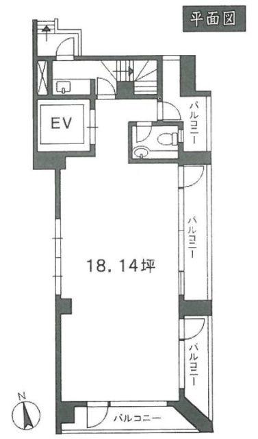 鎌倉橋ビルディング6F 間取り図