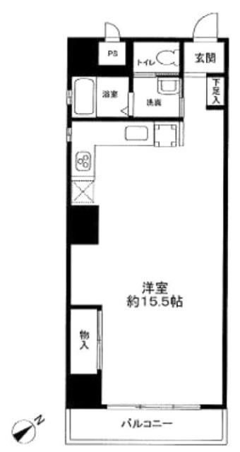 ストークベル浜松町406 間取り図