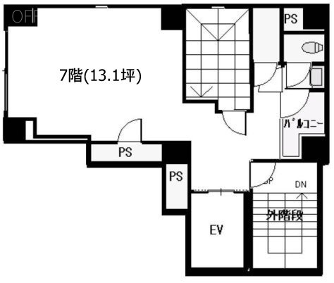 林ビル7F 間取り図