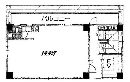 ニュー柏木ビル5F 間取り図