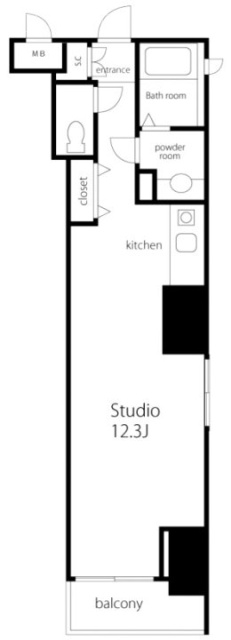 VORT銀座residence401 間取り図