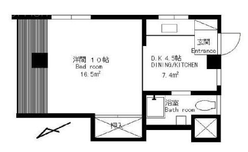 新徳永ビル401 間取り図