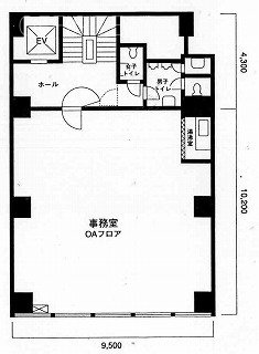 第1田村町ビル9F 間取り図