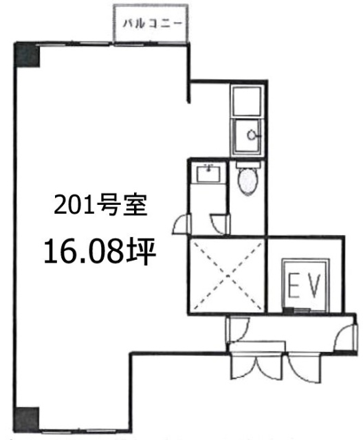 パールツリー新町ビル201 間取り図