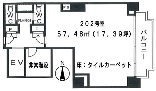 麻布ハウスビル202 間取り図