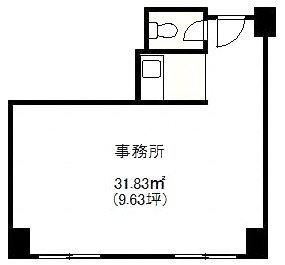 新宿Qフラットビル809 間取り図