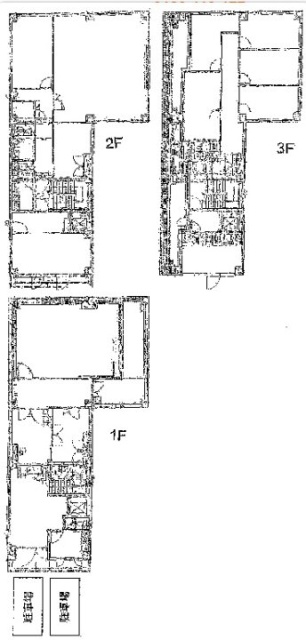 グランデスト大京町ビル1F～3F 間取り図