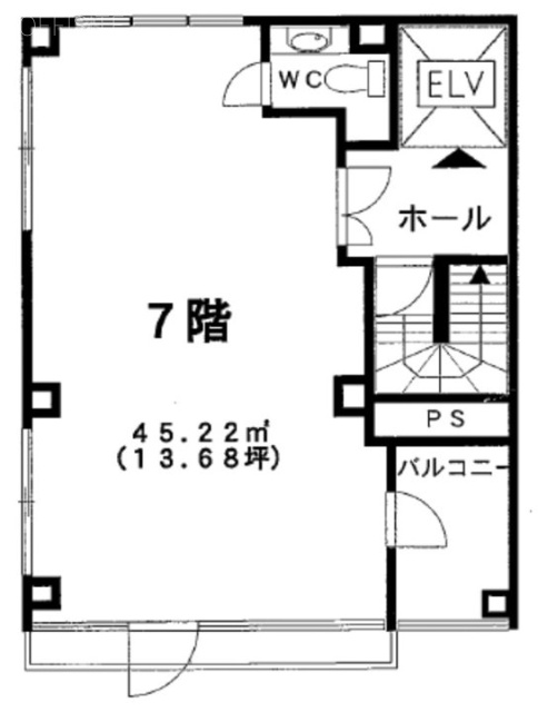 西池サンケイビル7F 間取り図