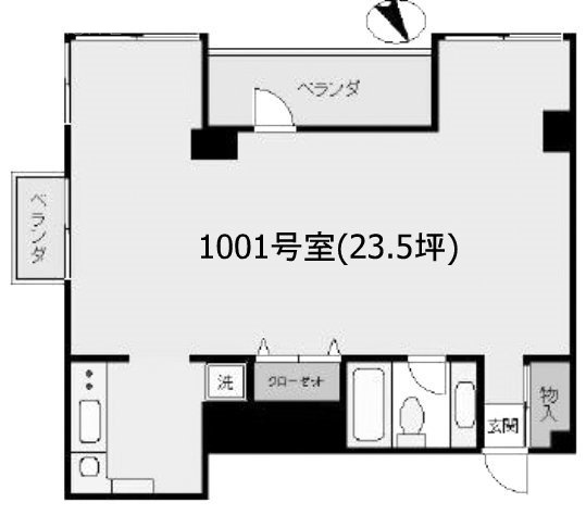 サンパレス新宿1001 間取り図