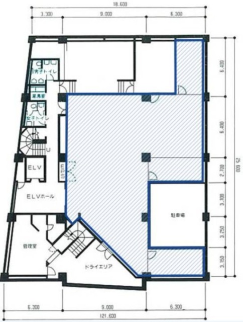 87ビルディング岩戸町B1F 間取り図