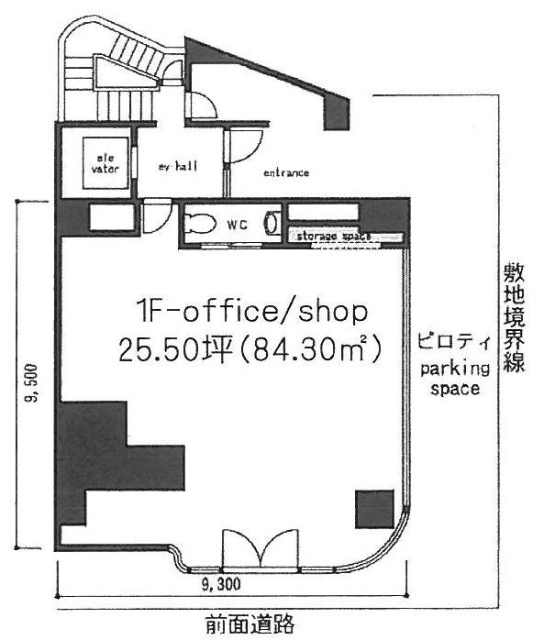 青山坂入ビル1F 間取り図