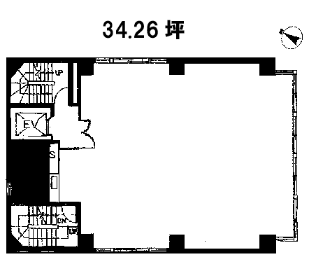 日本橋アイケイ(アイケイ日本橋)ビル2F 間取り図