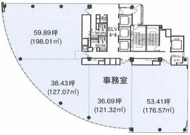 朝日生命代田橋ビル12F 間取り図