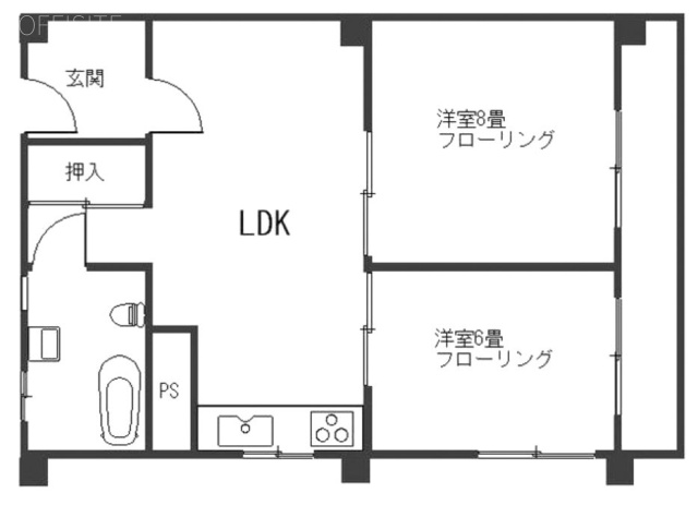 青山アジアマンション304 間取り図