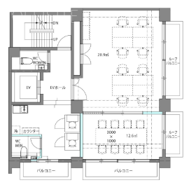 U biz 神田千桜7F 間取り図