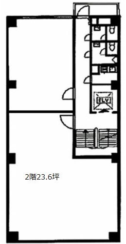 福禄(ふくろく)ビル2F 間取り図