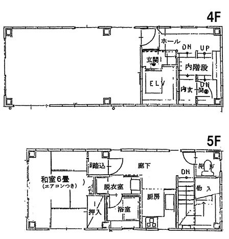 イイダビル4F~5F 間取り図