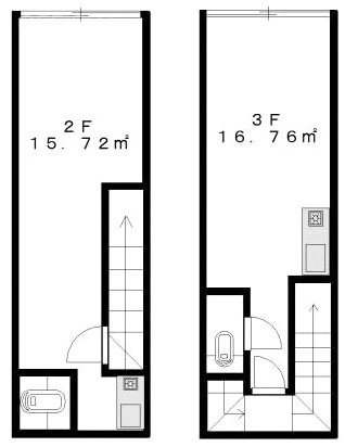 神崎ビル2F～3F 間取り図