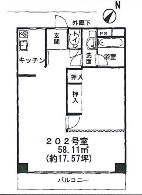 202ビル2F 間取り図