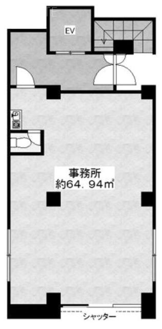 五條ビル1F 間取り図