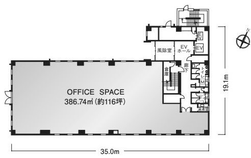 ロイヤルビル1F 間取り図