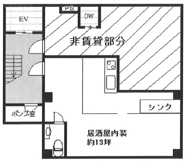 伊勢幸ビルB1F 間取り図