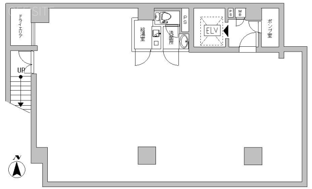 UENO CUBE EXECUTIVEビルB1F 間取り図