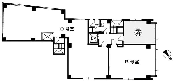 第2太閤(たいこう)ビルC 間取り図