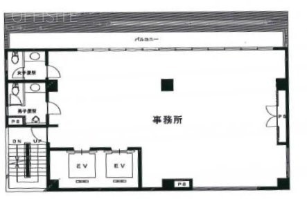 築地242ビル8F 間取り図