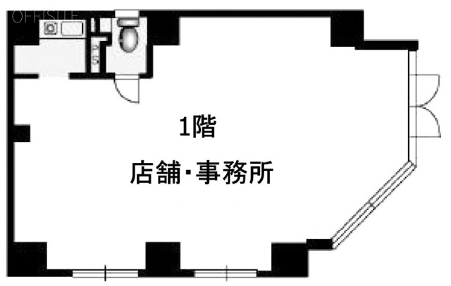 朝日マンションビル1F 間取り図