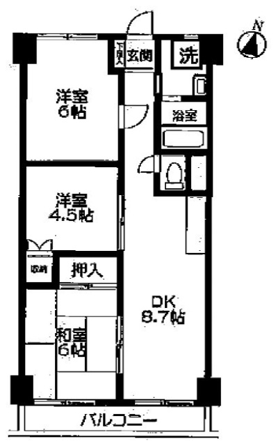 矢野第3ビル603 間取り図
